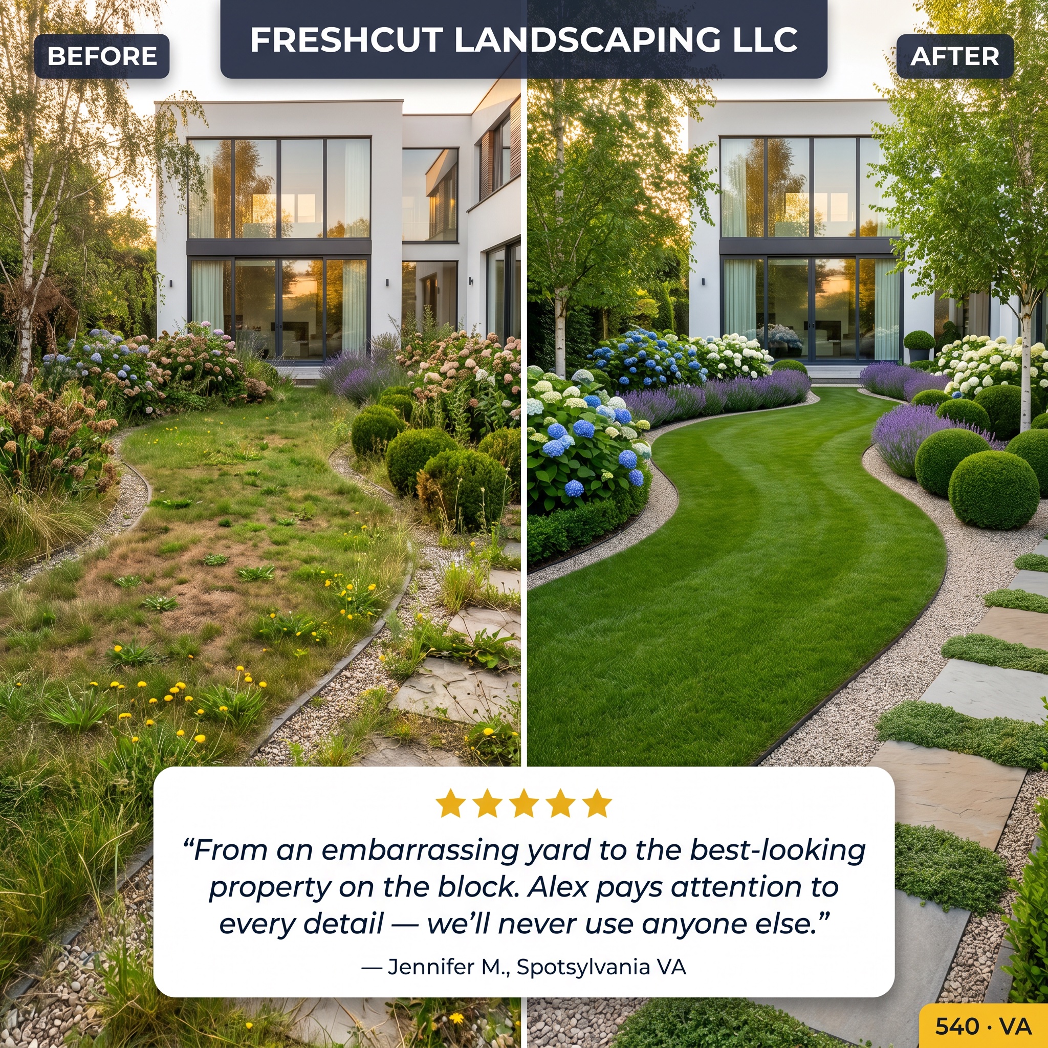 Before & After — Modern Landscaping Spotsylvania VA